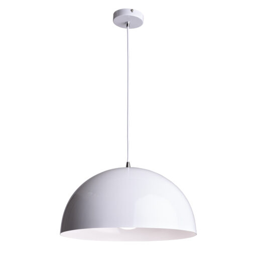 Κρεμαστό Φωτιστικό 1xΕ27 Μεταλλικό Λευκό Φ400 ACA DECOR – OD5391MW