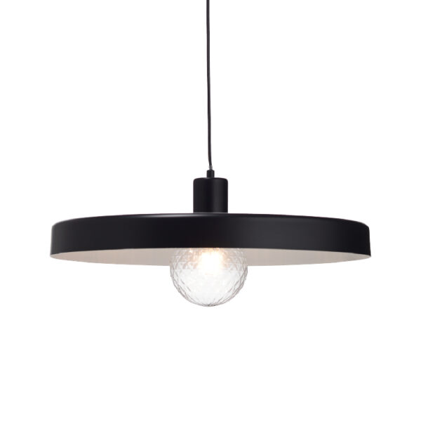 Κρεμαστό Φωτιστικό 1ΧΕ27 Μεταλλικό Μαύρο Ματ Φ500 ACA DECOR  – OD5392MBK