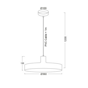 Κρεμαστό Φωτιστικό 1ΧΕ27 Μεταλλικό Ροζ Παλ Ματ Φ360 ACA DECOR   – OD5392SPP