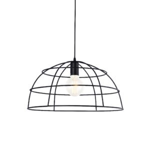 Κρεμαστό Φωτιστικό 1ΧΕ27 Μεταλλικό με Μαύρο Πλέγμα Φ400 ACA DECOR  – OD543640