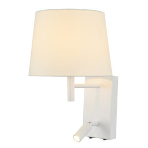 Μεταλλική Απλίκα 1XE27+3W LED Κεφαλή Λευκό Καπέλο ACA DECOR – OD5617WLED