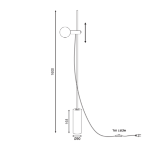 ΕΠΙΔΑΠΕΔΙΟ ΦΩΤΙΣΤΙΚΟ 1XE14 ΛΕΥΚΟ ΜΑΡΜΑΡΟ+ΜΕΤ/ΚΟ D9XH160CM HERA ACA DECOR    – OD581F160W