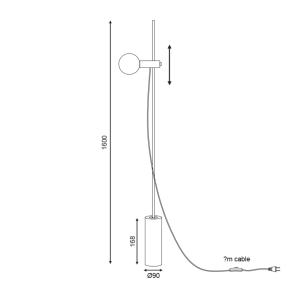 ΕΠΙΔΑΠΕΔΙΟ ΦΩΤΙΣΤΙΚΟ 1XE14 ΛΕΥΚΟ ΜΑΡΜΑΡΟ+ΜΕΤ/ΚΟ D9XH160CM HERA ACA DECOR    – OD581F160W