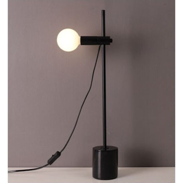 ΕΠΙΤΡΑΠΕΖΙΟ ΦΩΤΙΣΤΙΚΟ 1XE14 ΜΑΥΡΟ ΜΑΡΜΑΡΟ+ΜΕΤ/ΚΟ D9XH58CM HERA ACA DECOR   – OD581T58B