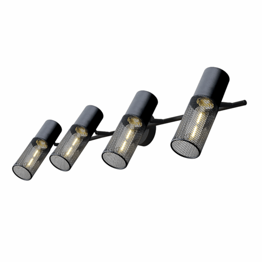 ACA DECOR   απλίκα 4xE27 σε μαύρο χρώμα – OD604S84BK
