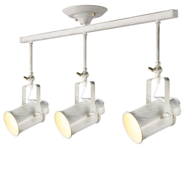 Οροφής Φωτιστικό 3ΧΕ27 Μεταλλικό Λευκό Χρυσό Πατίνα ACA DECOR  – OD61013AW
