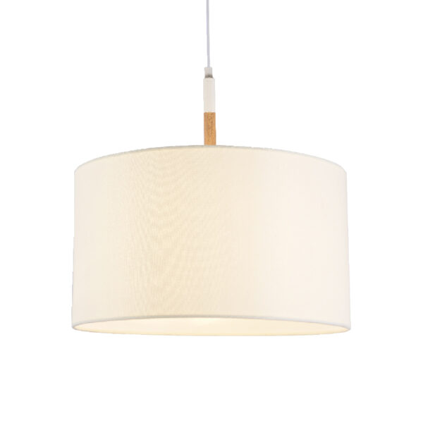 Κρεμαστό Φωτιστικό 1ΧΕ27 Λευκό+ Απόχρωση Ξύλου Φ400 ACA DECOR   – OD650840PWH