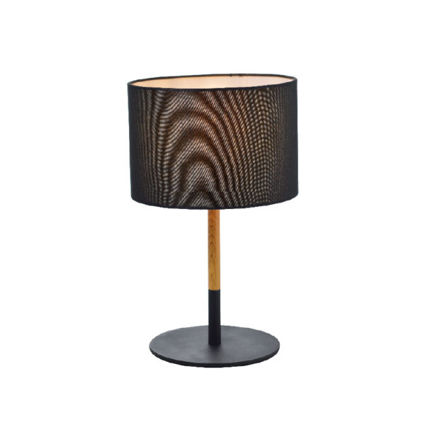 Επιτραπέζιο Φωτιστικό 1ΧΕ27 Μαύρο + Απόχρωση Ξύλου Φ250 ACA DECOR   – OD6508TBK