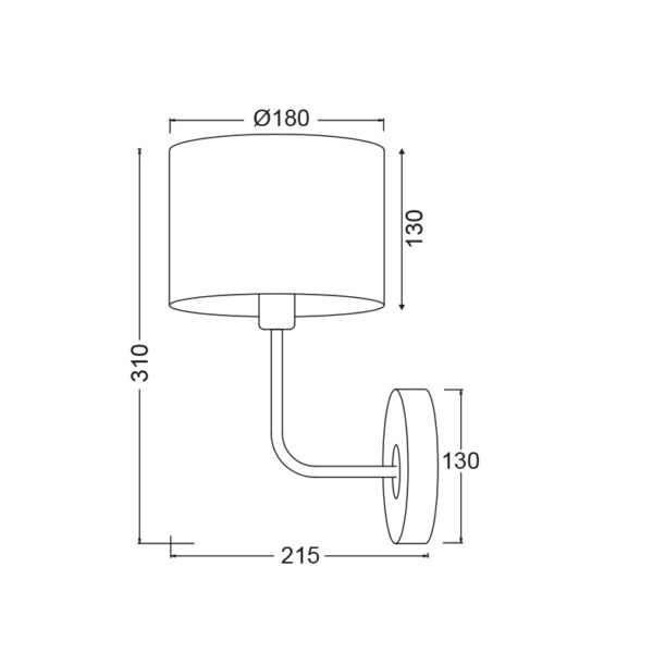 Επιτοίχιο Φωτιστικό 1ΧΕ27 Λευκό + Απόχρωση Ξύλου Φ180 ACA DECOR    – OD6508WWH