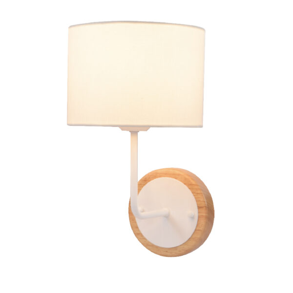 Επιτοίχιο Φωτιστικό 1ΧΕ27 Λευκό + Απόχρωση Ξύλου Φ180 ACA DECOR    – OD6508WWH