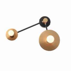 ACA DECOR   απλίκα 2xE27 σε ορείχαλκο και μαύρο χρώμα – OD742W74BR