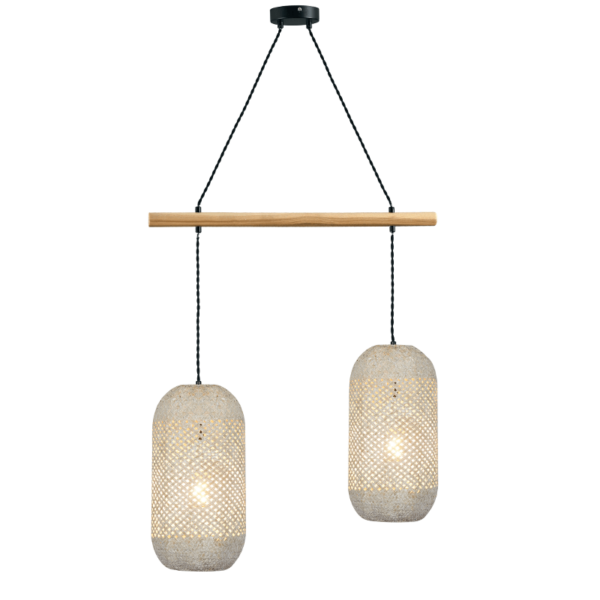 ACA DECOR   κρεμαστό φωτιστικό 2xE27 σε λευκό χρώμα – OD762P60RW