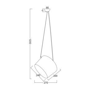 Κρεμαστό Φωτιστικό 1ΧΕ27 Μαύρο Μεταλλικό  ACA DECOR   – OD8002BK