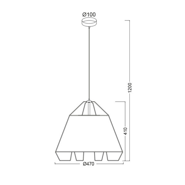 Κρεμαστό Φωτιστικό 1ΧΕ27 Μεταλλικό Μαύρο + Χρυσό ACA DECOR  – OD8003BG