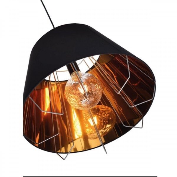 Κρεμαστό Φωτιστικό 1ΧΕ27 Μεταλλικό Μαύρο + Χρυσό ACA DECOR  – OD8003BG