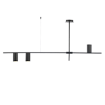 ACA DECOR   φωτιστικό οροφής 3xGU10 130x53cm σε μαύρο χρώμα – OD843C130B