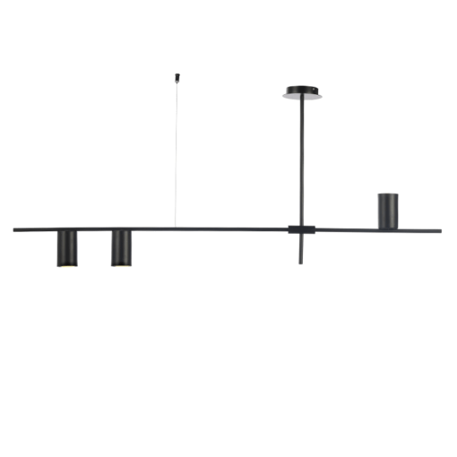 ACA DECOR   φωτιστικό οροφής 3xGU10 130x53cm σε μαύρο χρώμα – OD843C130B