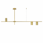 ACA DECOR   φωτιστικό οροφής 3xGU10 130x53cm σε χρυσό χρώμα – OD843C130G