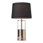 ACA DECOR   – Επιτραπέζιο Φωτιστικό1ΧΕ27 Ορείχαλκο Γυαλί + Αμπαζούρ Φ25ΧΗ45cm