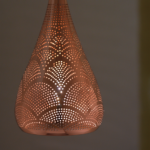 ACA DECOR   – Κρεμαστό Φωτιστικό 1ΧΕ27 Μεταλλικό Γυαλιστό Χάλκινο Φ20ΧΗ41Χ160cm