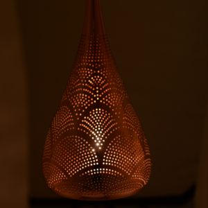 ACA DECOR   – Κρεμαστό Φωτιστικό 1ΧΕ27 Μεταλλικό Γυαλιστό Χάλκινο Φ20ΧΗ41Χ160cm