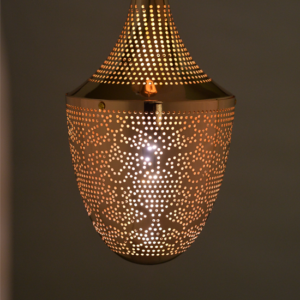 ACA DECOR   – Κρεμαστό Φωτιστικό 1ΧΕ27 Μεταλλικό Γυαλιστό Ορείχαλκο Φ23ΧΗ43Χ160C