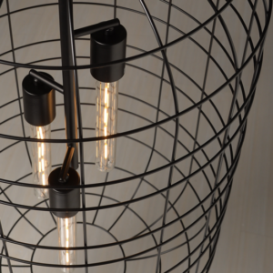 ACA DECOR   – Κρεμαστό Φωτιστικό 3ΧΕ27 Μεταλλικό Μαύρο Φ43ΧΗ120cm