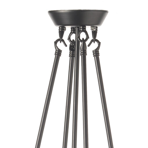 ACA DECOR   – Κρεμαστό Φωτιστικό 4ΧΕ27 Μέταλλο + Γυαλί+Ξύλο 33Χ33ΧΗ75cm