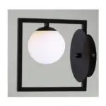 ΕΠΙΤΟΙΧΟ ΦΩΤΙΣΤΙΚΟ 1xG9 QUADRO ΜΑΥΡΟ ΜΕΤ/ΚΟ +ΛΕΥΚΟ ΓΥΑΛΙ 22Χ15Χ20CM ACA – OD91221W
