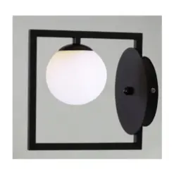 ΕΠΙΤΟΙΧΟ ΦΩΤΙΣΤΙΚΟ 1xG9 QUADRO ΜΑΥΡΟ ΜΕΤ/ΚΟ +ΛΕΥΚΟ ΓΥΑΛΙ 22Χ15Χ20CM ACA – OD91221W