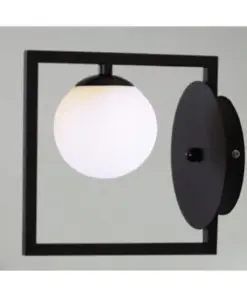 ΕΠΙΤΟΙΧΟ ΦΩΤΙΣΤΙΚΟ 1xG9 QUADRO ΜΑΥΡΟ ΜΕΤ/ΚΟ +ΛΕΥΚΟ ΓΥΑΛΙ 22Χ15Χ20CM ACA – OD91221W
