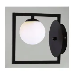 ΕΠΙΤΟΙΧΟ ΦΩΤΙΣΤΙΚΟ 1xG9 QUADRO ΜΑΥΡΟ ΜΕΤ/ΚΟ +ΛΕΥΚΟ ΓΥΑΛΙ 22Χ15Χ20CM ACA – OD91221W