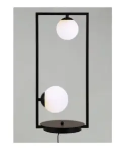 ΕΠΙΤΡΑΠΕΖΙΟ ΦΩΤΙΣΤΙΚΟ 2xG9 QUADRO ΜΑΥΡΟ ΜΕΤ/ΚΟ +ΛΕΥΚΟ ΓΥΑΛΙ 25Χ12Χ54CM ACA – OD91252TB