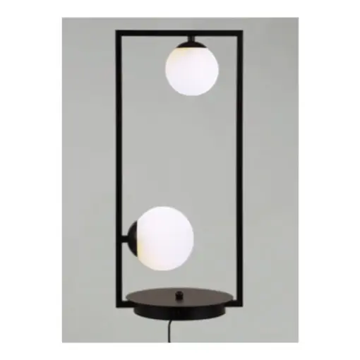 ΕΠΙΤΡΑΠΕΖΙΟ ΦΩΤΙΣΤΙΚΟ 2xG9 QUADRO ΜΑΥΡΟ ΜΕΤ/ΚΟ +ΛΕΥΚΟ ΓΥΑΛΙ 25Χ12Χ54CM ACA – OD91252TB