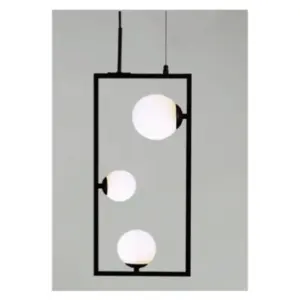 ΚΡΕΜΑΣΤΟ ΦΩΤΙΣΤΙΚΟ 3xG9 QUADRO ΜΑΥΡΟ ΜΕΤ/ΚΟ +ΛΕΥΚΟ ΓΥΑΛΙ 25Χ12Χ120CM ACA – OD91253PB