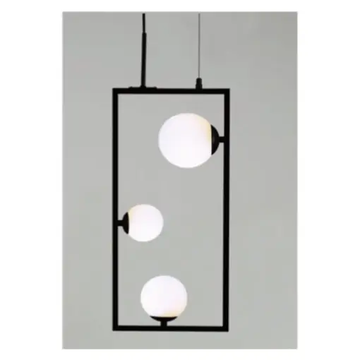 ΚΡΕΜΑΣΤΟ ΦΩΤΙΣΤΙΚΟ 3xG9 QUADRO ΜΑΥΡΟ ΜΕΤ/ΚΟ +ΛΕΥΚΟ ΓΥΑΛΙ 25Χ12Χ120CM ACA – OD91253PB