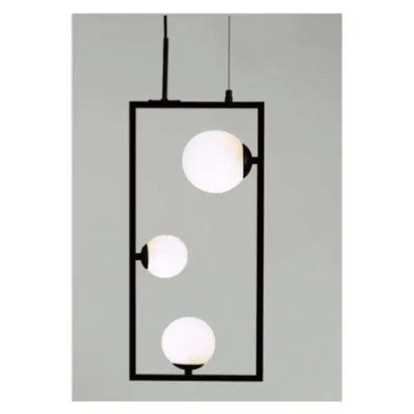 ΚΡΕΜΑΣΤΟ ΦΩΤΙΣΤΙΚΟ 3xG9 QUADRO ΜΑΥΡΟ ΜΕΤ/ΚΟ +ΛΕΥΚΟ ΓΥΑΛΙ 25Χ12Χ120CM ACA – OD91253PB