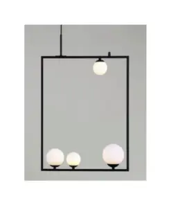 ΚΡΕΜΑΣΤΟ ΦΩΤΙΣΤΙΚΟ 4xG9 QUADRO ΜΑΥΡΟ ΜΕΤ/ΚΟ +ΛΕΥΚΟ ΓΥΑΛΙ 49Χ12Χ120CM ACA – OD91494PB