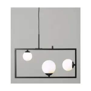 ΚΡΕΜΑΣΤΟ ΦΩΤΙΣΤΙΚΟ 3xG9 QUADRO ΜΑΥΡΟ ΜΕΤ/ΚΟ +ΛΕΥΚΟ ΓΥΑΛΙ 54Χ12Χ120CM ACA – OD91543PB