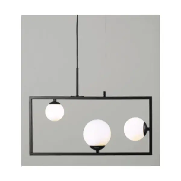 ΚΡΕΜΑΣΤΟ ΦΩΤΙΣΤΙΚΟ 3xG9 QUADRO ΜΑΥΡΟ ΜΕΤ/ΚΟ +ΛΕΥΚΟ ΓΥΑΛΙ 54Χ12Χ120CM ACA – OD91543PB