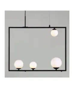 ΚΡΕΜΑΣΤΟ ΦΩΤΙΣΤΙΚΟ 4xG9 QUADRO ΜΑΥΡΟ ΜΕΤ/ΚΟ +ΛΕΥΚΟ ΓΥΑΛΙ 64Χ12Χ120CM ACA – OD91644PB