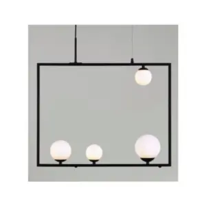 ΚΡΕΜΑΣΤΟ ΦΩΤΙΣΤΙΚΟ 4xG9 QUADRO ΜΑΥΡΟ ΜΕΤ/ΚΟ +ΛΕΥΚΟ ΓΥΑΛΙ 64Χ12Χ120CM ACA – OD91644PB