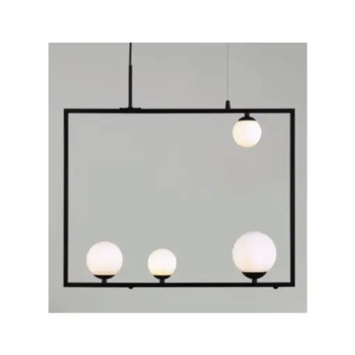 ΚΡΕΜΑΣΤΟ ΦΩΤΙΣΤΙΚΟ 4xG9 QUADRO ΜΑΥΡΟ ΜΕΤ/ΚΟ +ΛΕΥΚΟ ΓΥΑΛΙ 64Χ12Χ120CM ACA – OD91644PB