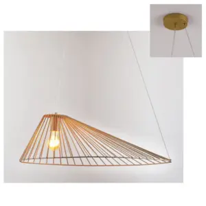 ΚΡΕΜΑΣΤΟ ΦΩΤΙΣΤΙΚΟ 1xE27 CAPPELLO ΧΡΥΣΟ ΜΕΤ/ΚΟ 60Χ40120CM ACA – OD91681PG