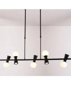 ΚΡΕΜΑΣΤΟ ΦΩΤΙΣΤΙΚΟ 5xG9+5xGU10 KIMOLOS ΜΑΥΡΟ ΜΕΤ/ΚΟ + ΛΕΥΚΟ ΓΥΑΛΙ 120Χ26Χ120CM ACA – OD94205PB