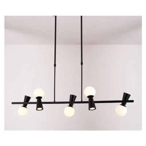 ΚΡΕΜΑΣΤΟ ΦΩΤΙΣΤΙΚΟ 5xG9+5xGU10 KIMOLOS ΜΑΥΡΟ ΜΕΤ/ΚΟ + ΛΕΥΚΟ ΓΥΑΛΙ 120Χ26Χ120CM ACA – OD94205PB