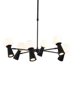 ΚΡΕΜΑΣΤΟ ΦΩΤΙΣΤΙΚΟ 6xG9+6xGU10 KIMOLOS ΜΑΥΡΟ ΜΕΤ/ΚΟ + ΛΕΥΚΟ ΓΥΑΛΙ Φ72Χ120CM ACA – OD94206PB