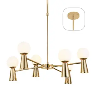 ΚΡΕΜΑΣΤΟ ΦΩΤΙΣΤΙΚΟ 6xG9+6xGU10 KIMOLOS ΧΡΥΣΟ ΜΕΤ/ΚΟ + ΛΕΥΚΟ ΓΥΑΛΙ Φ72Χ120CM ACA – OD94206PG