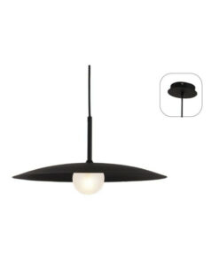 ΚΡΕΜΑΣΤΟ ΦΩΤΙΣΤΙΚΟ 1xG9 AFINAR ΜΑΥΡΟ ΜΕΤ/ΚΟ + ΑΜΜΟΒΟΛΗ ΓΥΑΛΙ Φ40Χ120CM ACA – OD94451PB