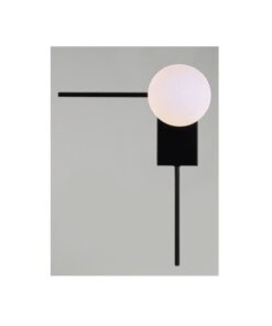 ΕΠΙΤΟΙΧΟ ΦΩΤΙΣΤΙΚΟ 1xG9 CYCLOPS ΜΑΥΡΟ ΜΕΤ/ΚΟ +ΛΕΥΚΟ ΓΥΑΛΙ 30Χ17Χ37CM ACA – OD94581WSB